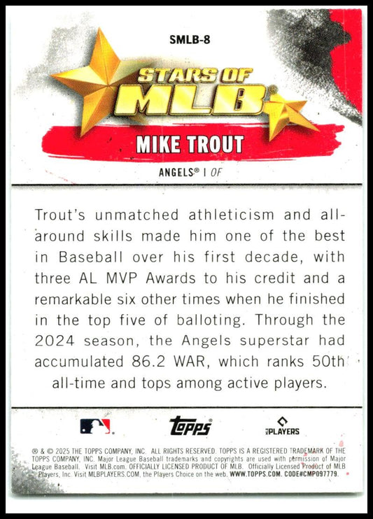 2025 Topps Stars of MLB #SMLB-8 Mike Trout Los Angeles Angels