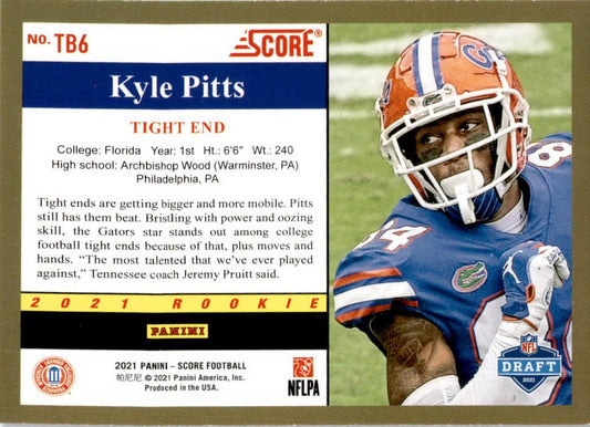 2021 Score #TB6 Kyle Pitts Florida Gators / Falcons