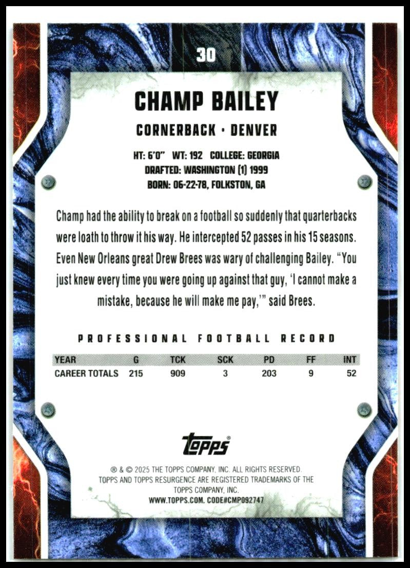 2024 Topps Resurgence #30 Champ Bailey Denver Broncos