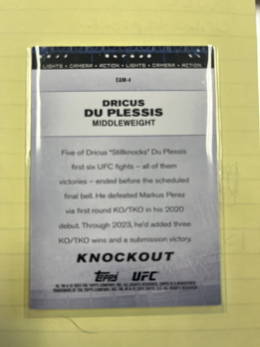 2024 Topps UFC Knockout Camera Cam-4 Dricus Du Plessis