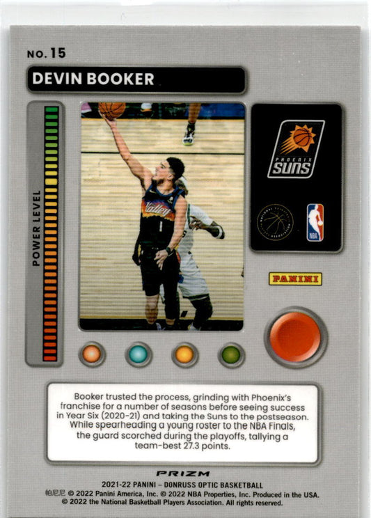 2021-22 Donruss Optic T-Minus 3...2...1 Holo #15 Devin Booker Phoenix Suns
