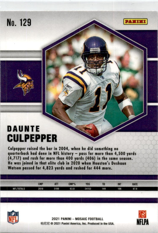 2021 Panini Mosaic #129 Daunte Culpepper Minnesota Vikings