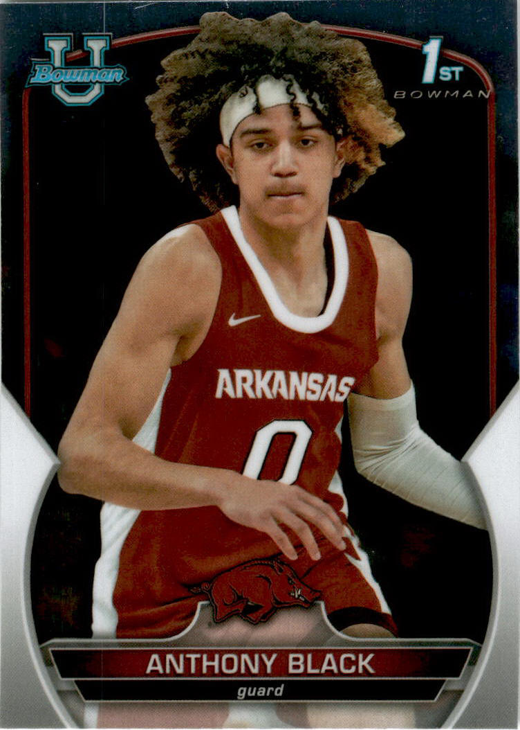 2022-23 Bowman University Chrome #58 Anthony Black Arkansas Razorbacks
