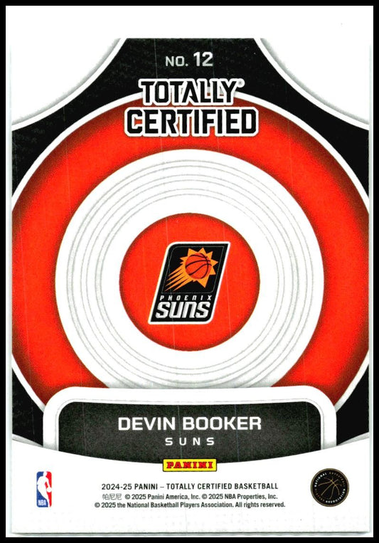 2024-25 Panini Totally Certified On Target #12 Devin Booker Phoenix Suns