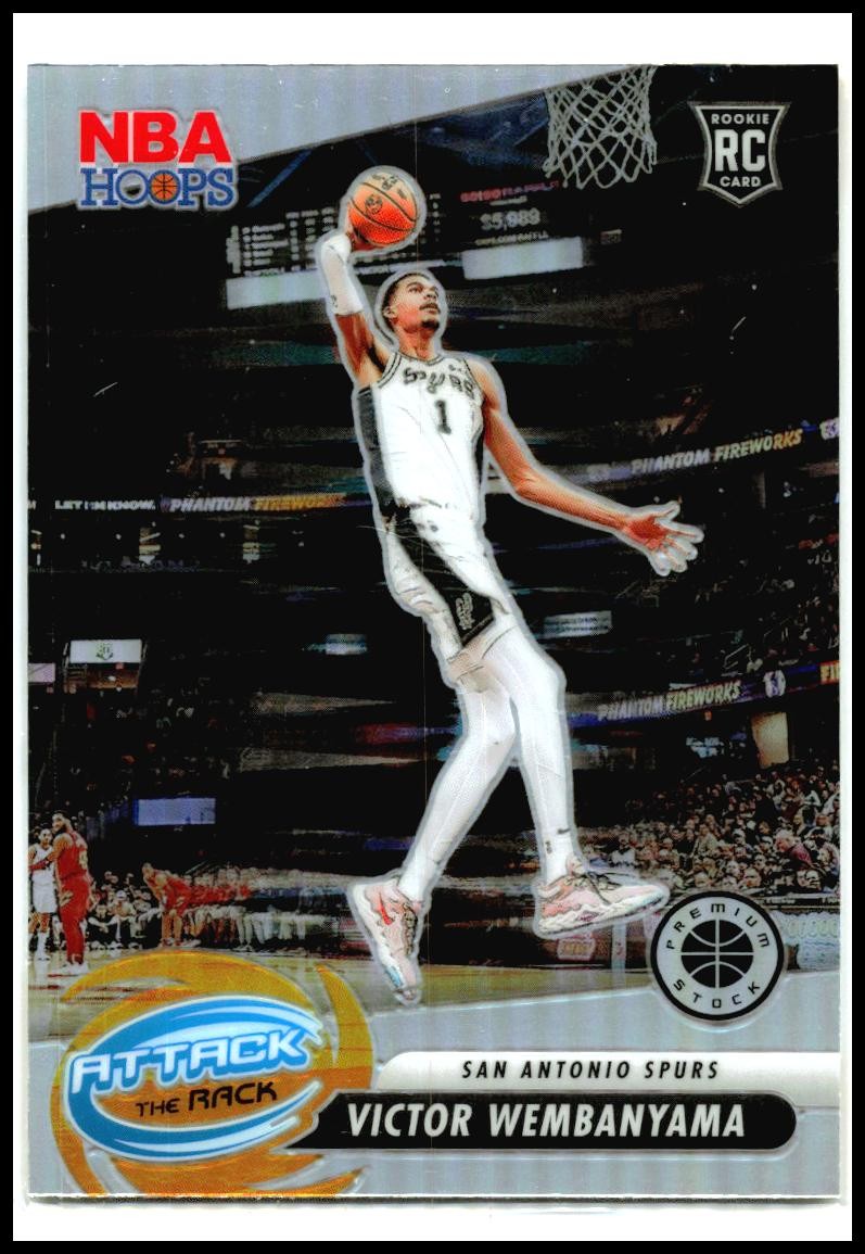 2023-24 Hoops Premium Stock Attack The Rack Silver #3 Victor Wembanyama Spurs