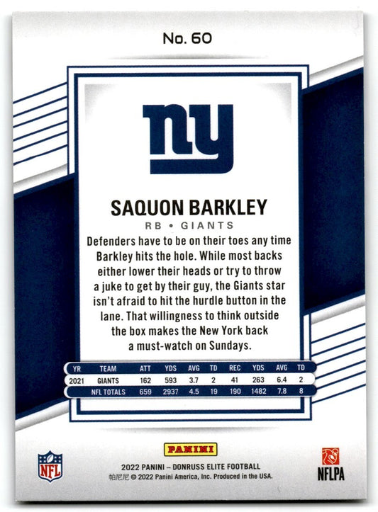 2021 Panini Prestige Saquon Barkley New York Giants #60
