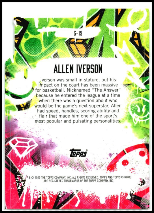 2024-25 Topps Finest Show Stoppers Checkboard #S-19 Allen Iverson
