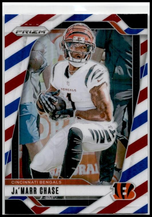 2024 Panini Prizm Red White and Blue #57 Ja'Marr Chase Cincinnati Bengals