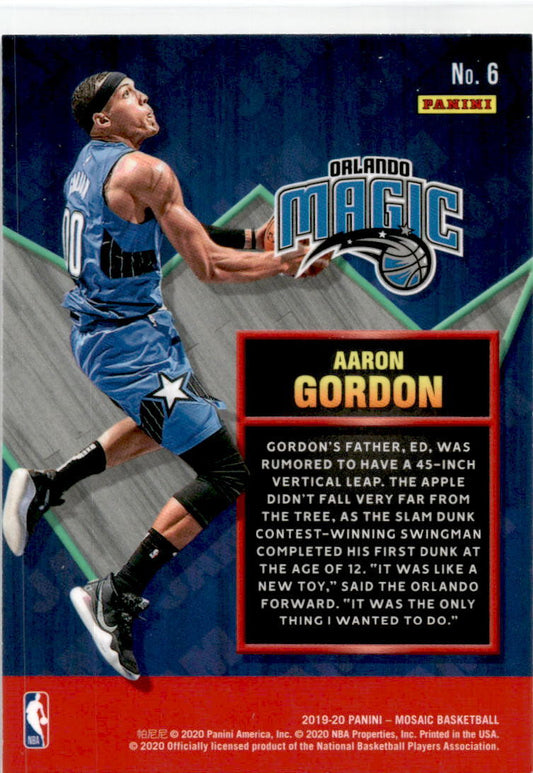 2019-20 Panini Mosaic Jam Masters #6 Aaron Gordon Orlando Magic
