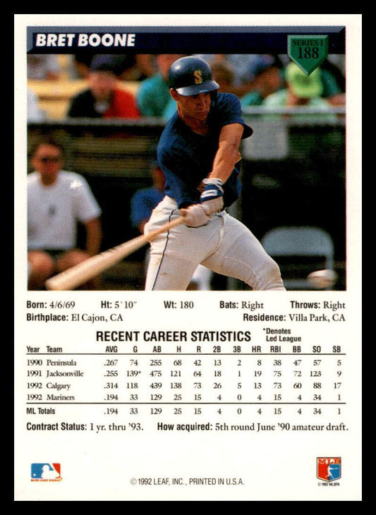 1993 Donruss #188 Bret Boone     RR