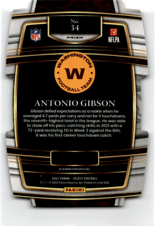 2021 Panini Select #34 Antonio Gibson