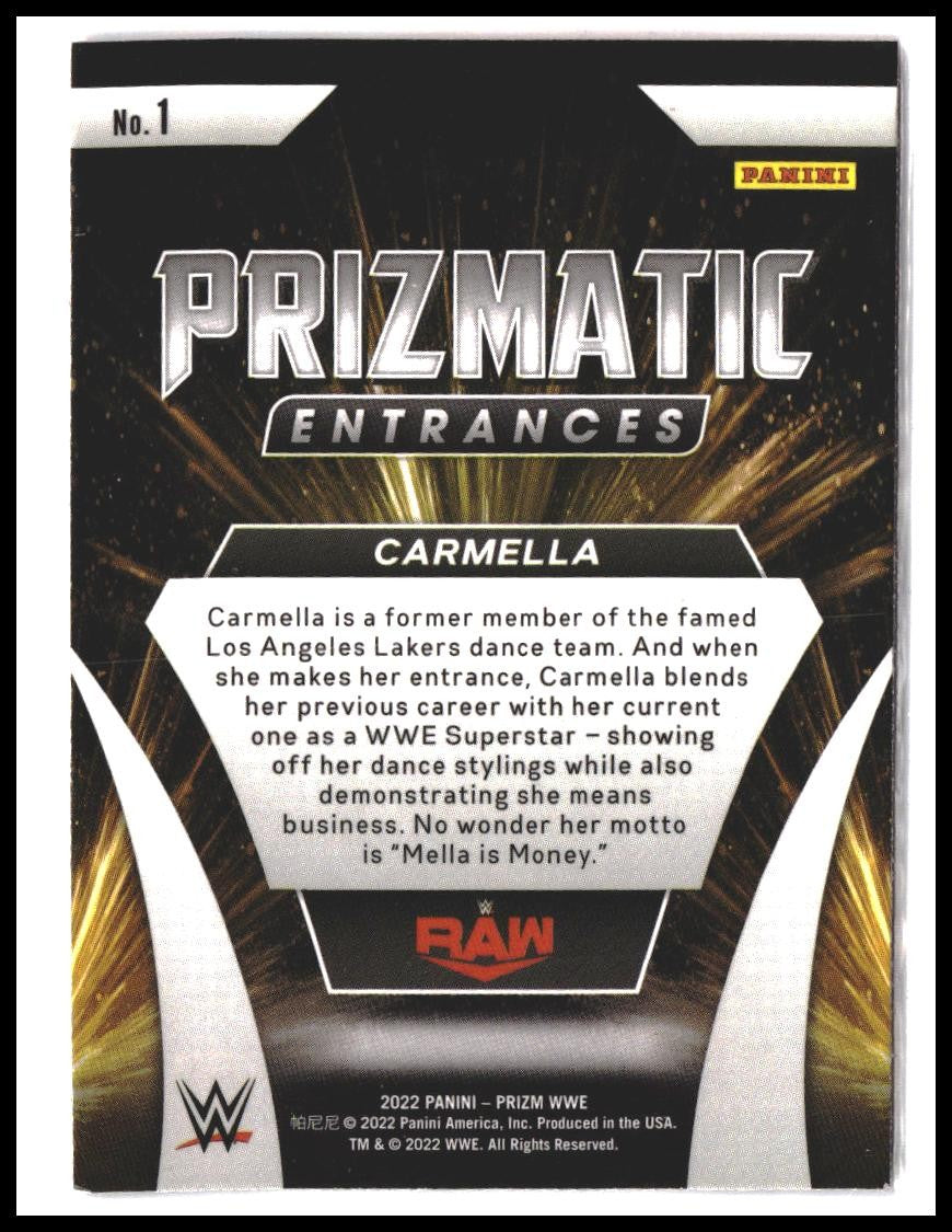 Carmella #1 2022 Panini Prizm WWE Prizmatic Entrances