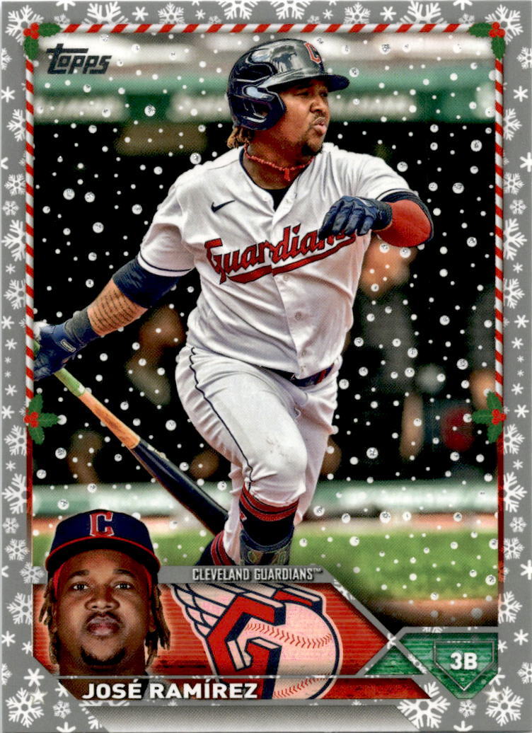 2023 Topps Holiday Metallic #H94 José Ramírez Cleveland Guardians