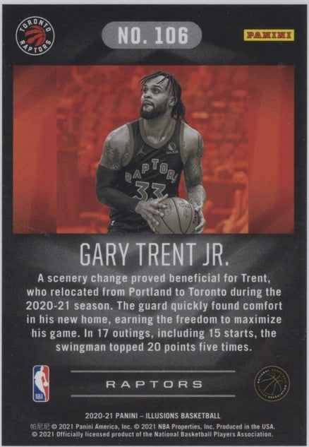 2020-21 Panini Illusions Gary Trent Jr. #106 Toronto Raptors