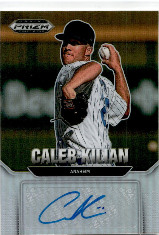 2022 Prizm Silver #AU-KI Caleb Kilan Auto Los Angeles Angels