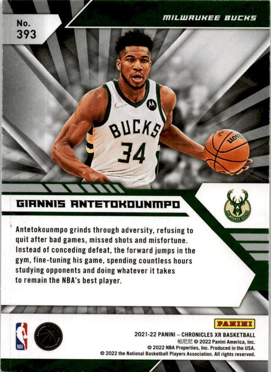 2021-22 Panini Chronicles #393 Giannis Antetokounmpo Milwaukee Bucks