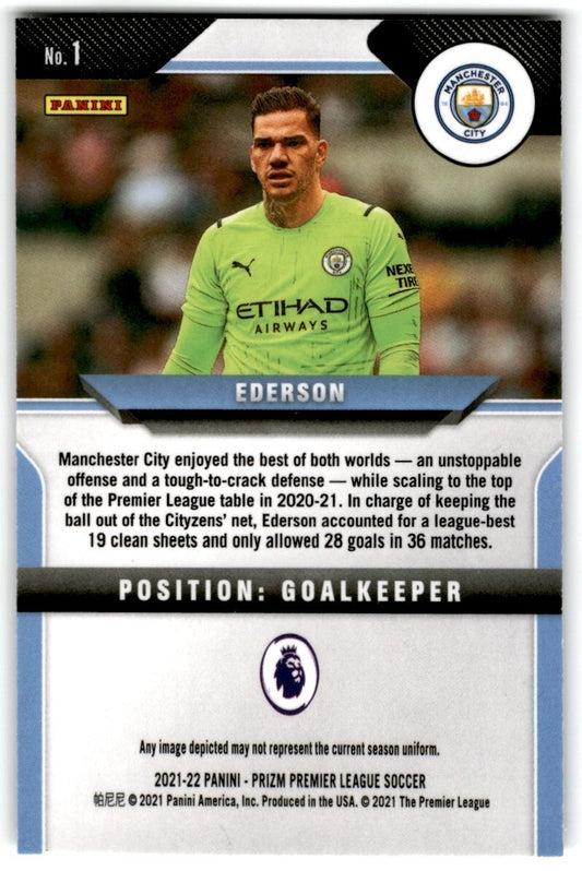 2021 prizm premier league soccer Ederson Manchester City #1