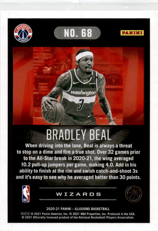 2020 Illusions Trophy Collection Starlight #68 Bradley Beal Washington Wiz