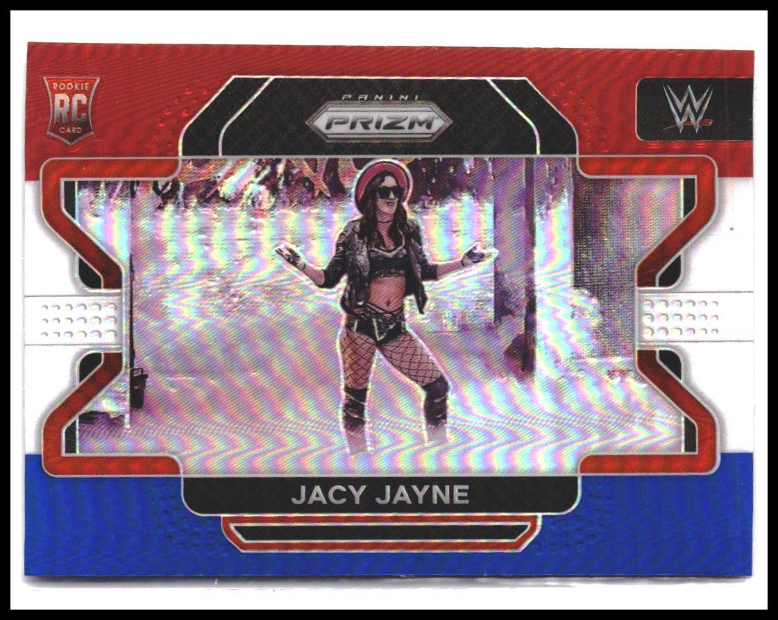 Jacy Jayne #83 2022 Panini Prizm WWE Red, White and Blue Rookie RC