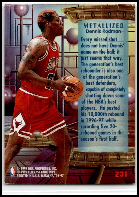 1996-97 Metal #231 Dennis Rodman Chicago Bulls
