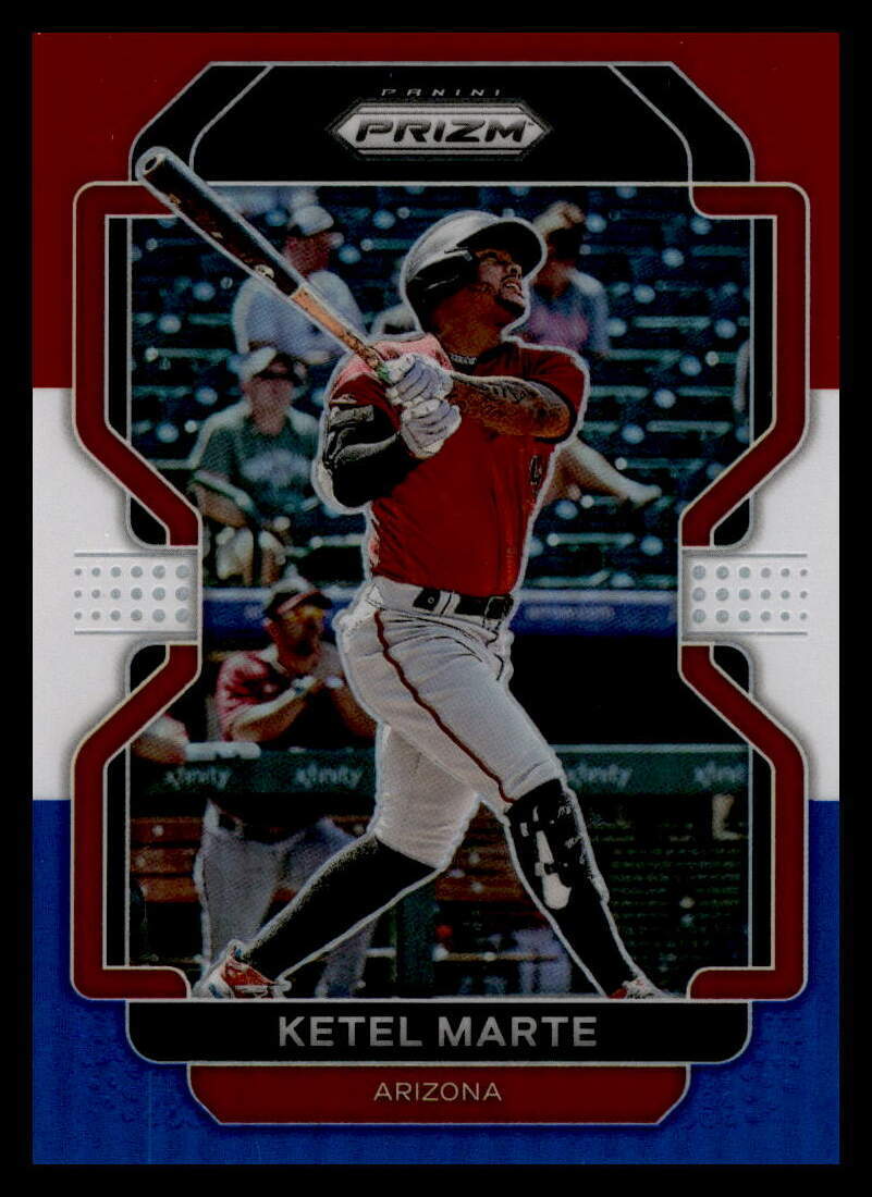 2022 Panini Prizm Red/White/Blue #56 Ketel Marte