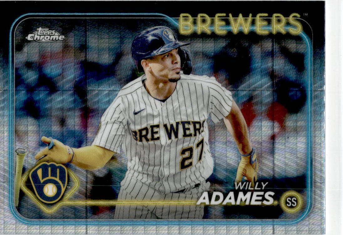 2024 Topps Chrome Prism #126 Willy Adames Milwaukee Brewers