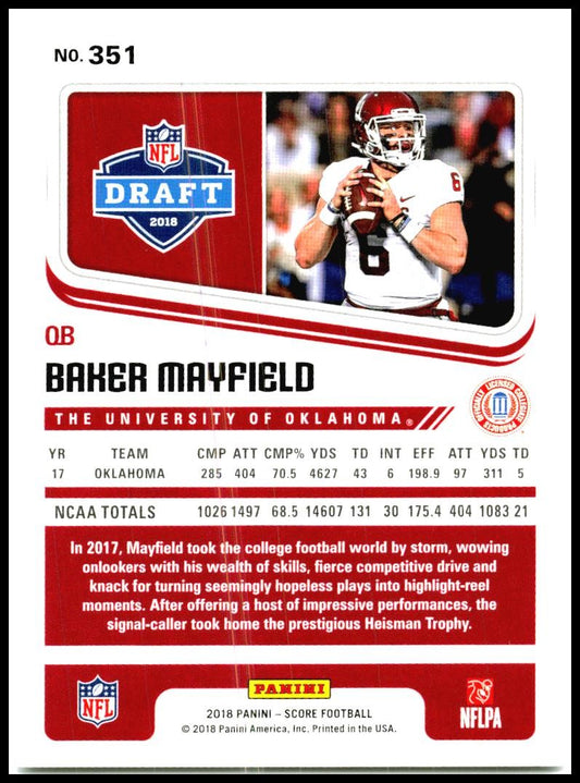 2018 Score #351 Baker Mayfield Oklahoma Sooners