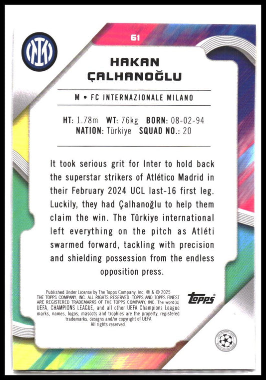 Hakan Çalhanoğlu #61 2024-25 Finest UEFA Club Competitions