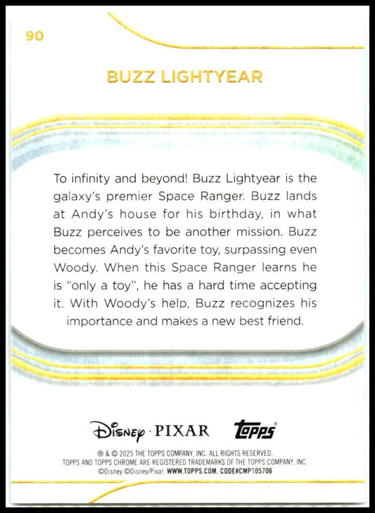 2025 Topps Chrome Disney #90 Buzz Lightyear