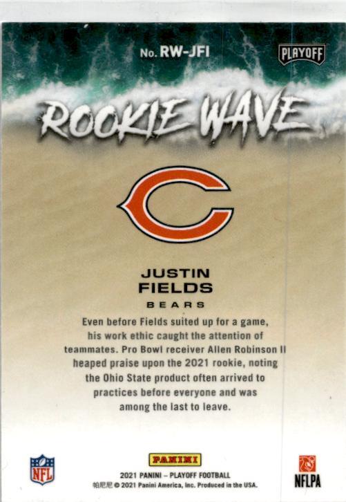 2021 Panini Playoff Rookie Wave #RW-JFI Justin Fields Chicago Bears
