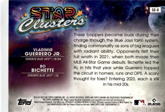 2023 Topps Chrome Cosmic Star Clusters #SC-8 Gerrero Jr / Bichette Toronto Blue