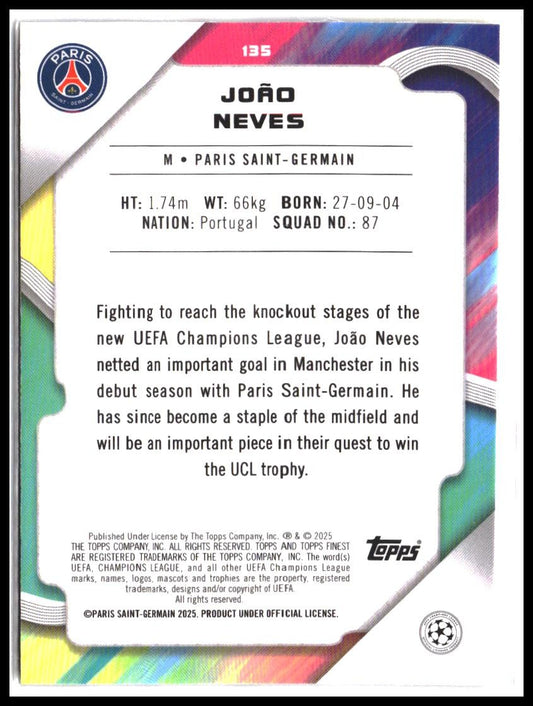 João Neves #135 2024-25 Finest UEFA Club Competitions