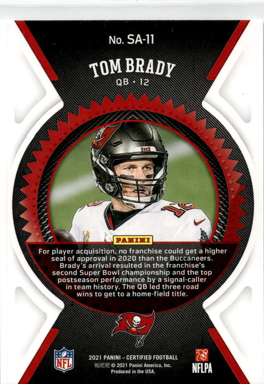 2021 Panini Certified Seal of Approval #SA-11 Tom Brady Tampa Bay Buccaneers