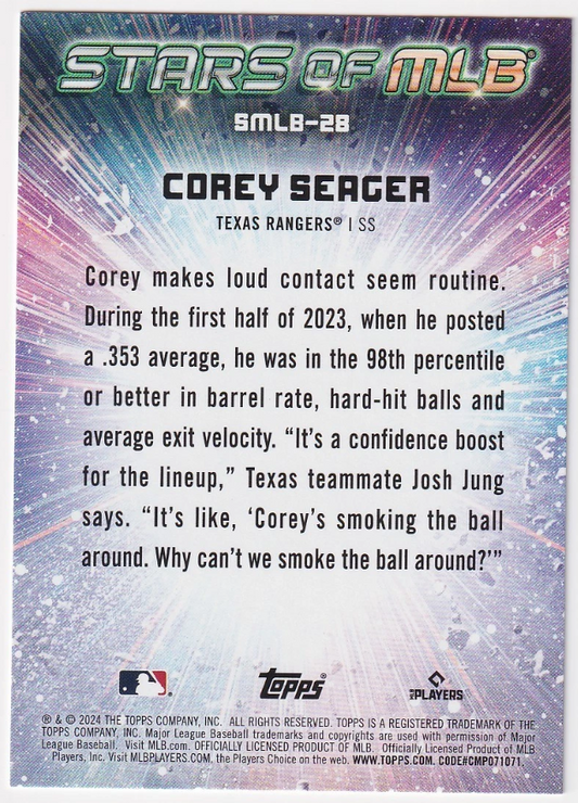 2024 Topps Series 1 Stars of MLB Corey Seager #SMLB-28 Rangers