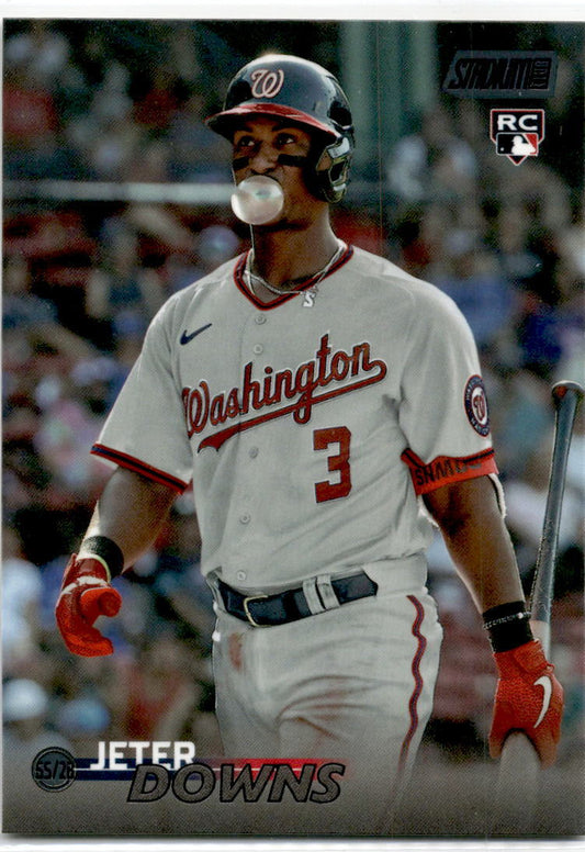 2023 Stadium Club Black Foil #30 Jeter Downs Rookie Washington Nationals