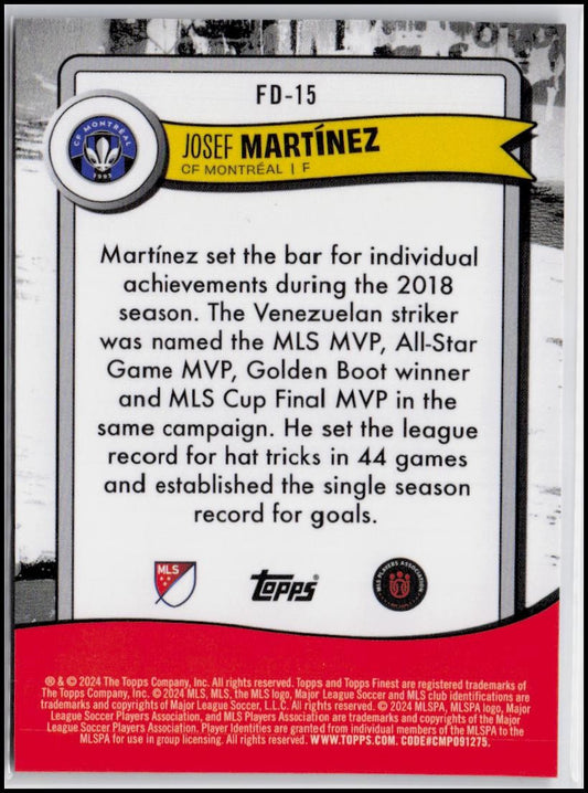 2024 Finest MLS #FD-15 Josef Martínez Finest Debuts