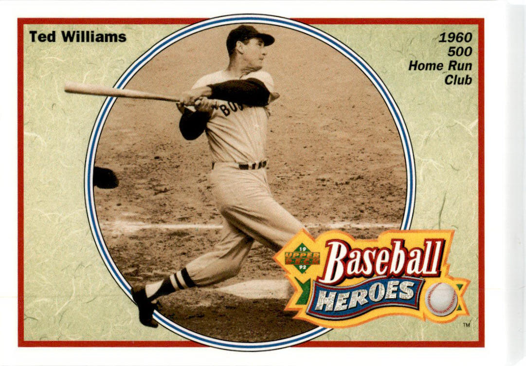 1992 Upper Deck Baseball Heroes: #34 Ted Williams Boston Red Sox