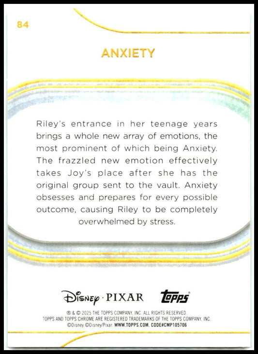 2025 Topps Chrome Disney #84 Anxiety