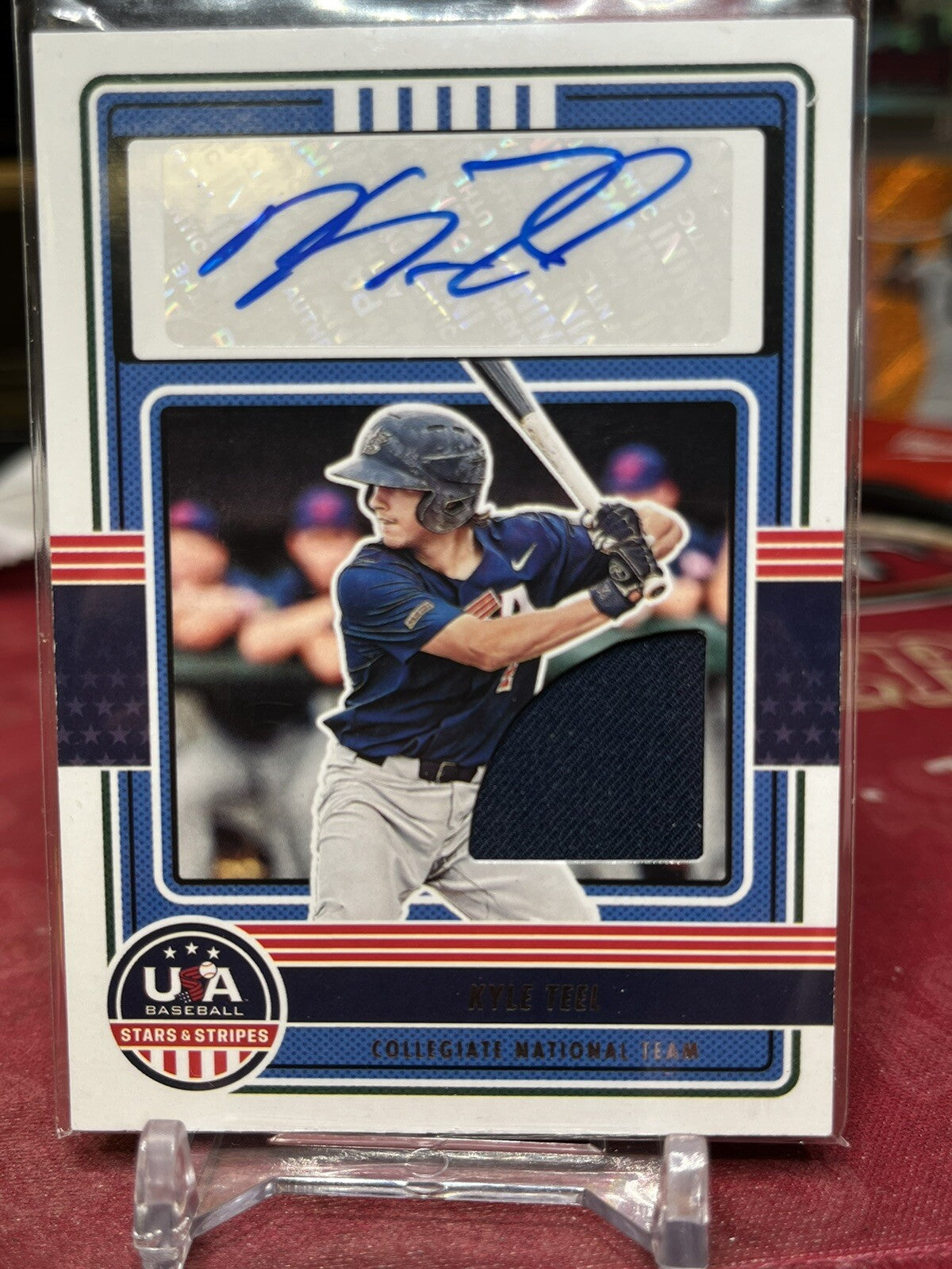 2023 PANINI STARS AND STRIPES USA #CNTS-KT KYLE TEEL AUTO Rookie Blue Ink