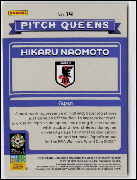 2023 Donruss FIFA Women's World Cup #14 Hikaru Naomoto Pitch Queens