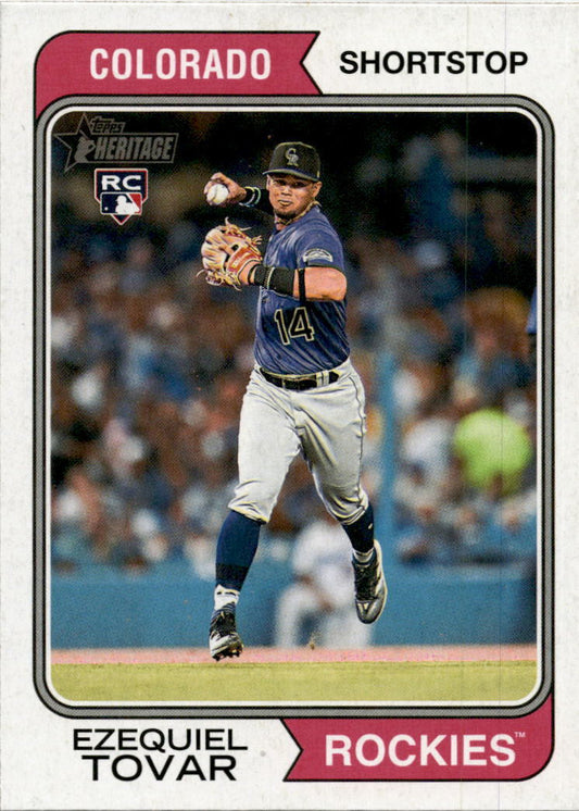 2023 Topps Heritage #317 Ezeuiel Tovar Colorado Rockies