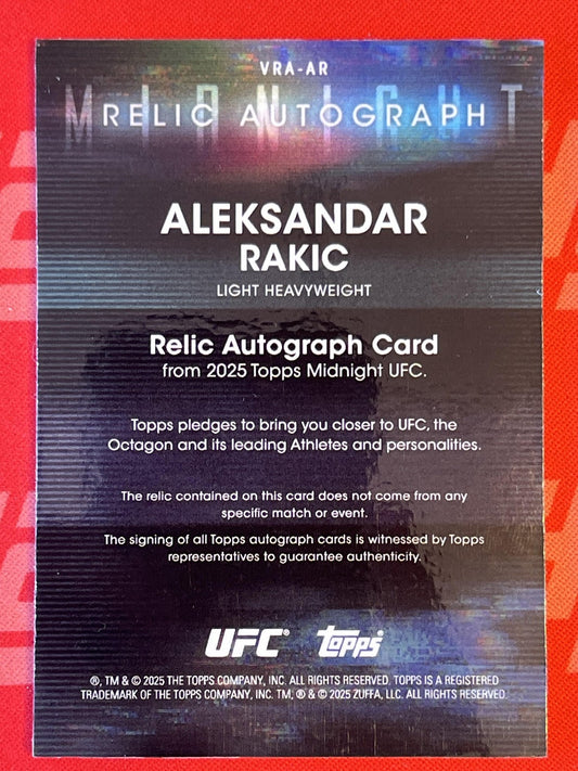 2025 Topps Midnight Relic Autoraph #VRA-AR Aleksandar Rakic