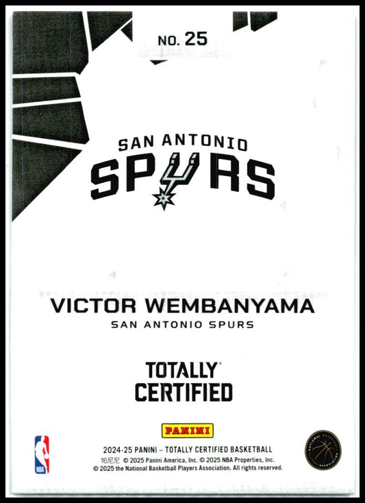 2024-25 Totally Certified Rock the Rim #25 Victor Wembanyama San Antonio Spurs