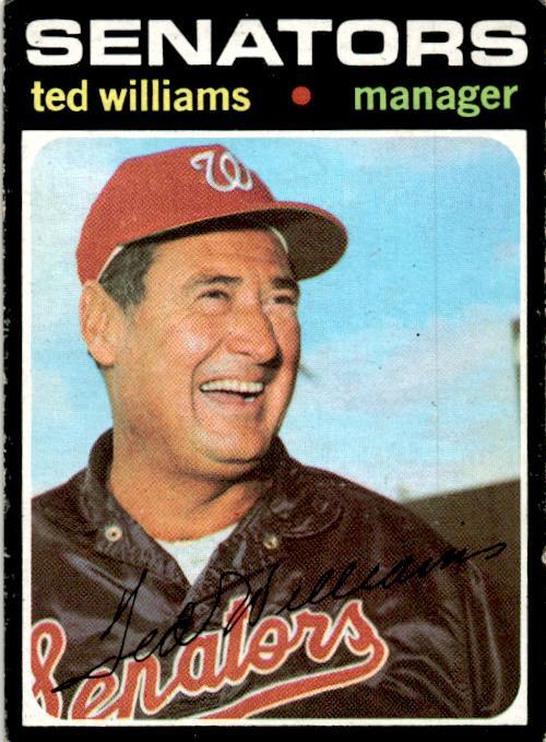 1971 Topps #380 Ted Williams Washington Senators