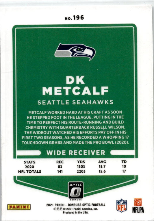 2021 Donruss Optic #196 DK Metcalf Seattle Seahawks