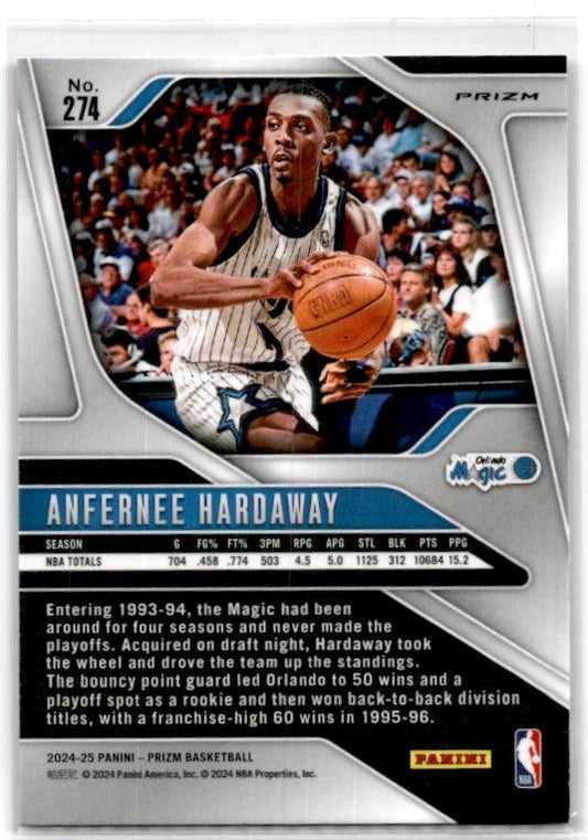 2024-25 Panini Prizm Prizms Silver #274 Anfernee Hardaway Orlando Magic