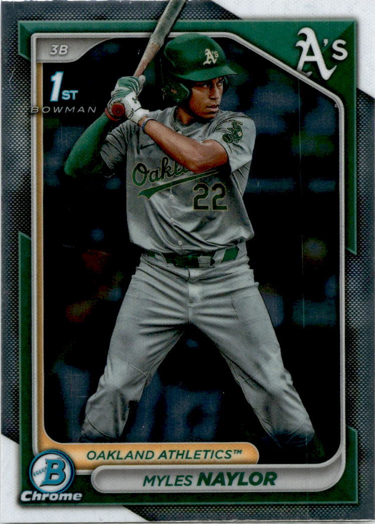 2024 Bowman #BCP-136 Myles Naylor Oakland Athletics