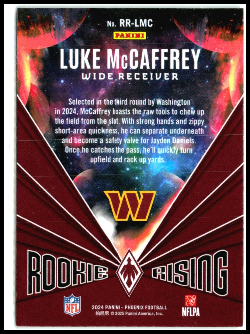 2024 Panini Phoenix Rookie Rising #RR-LMC Luke McCaffrey Washington Commanders