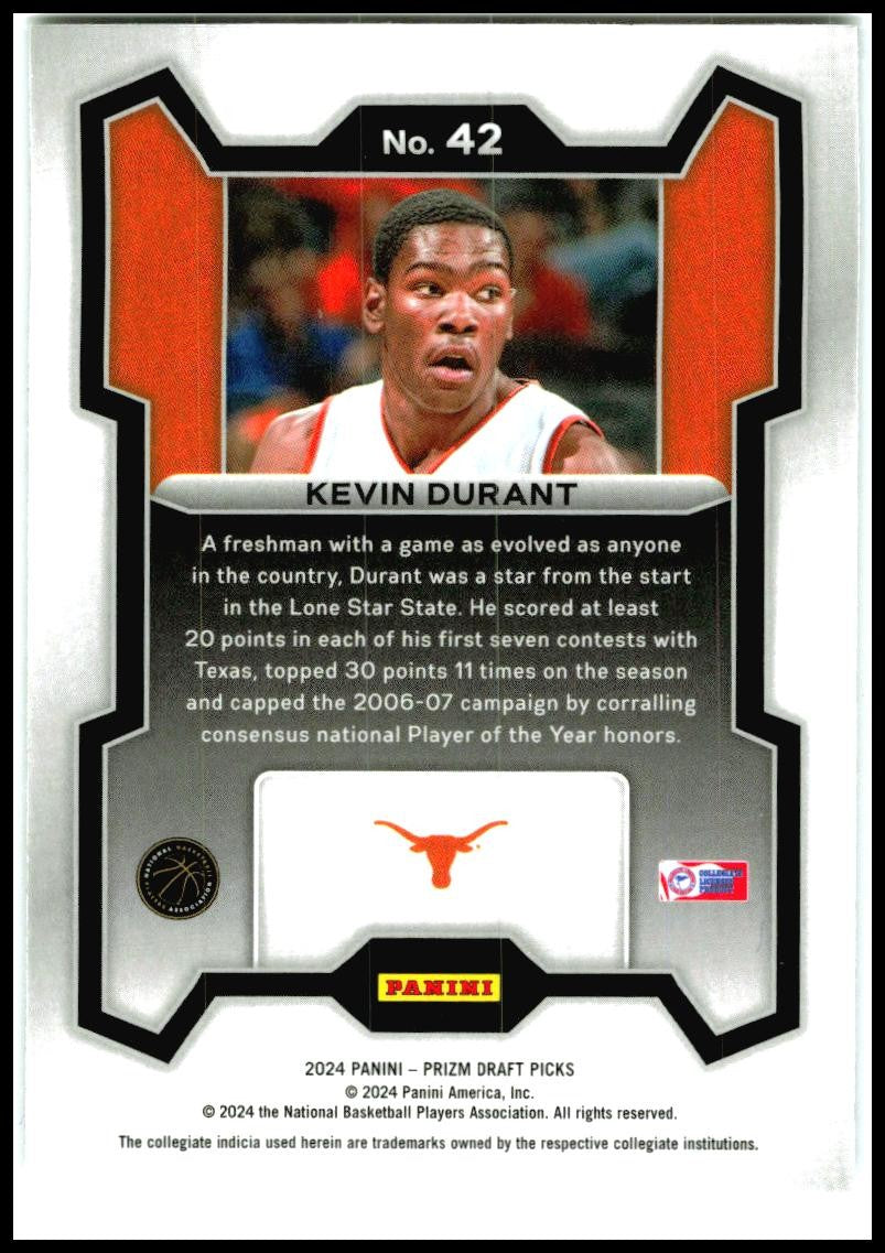 2024 Panini Prizm Draft Picks #42 Kevin Durant Texas Longhorns