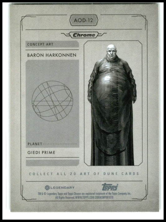 2024 Dune Chrome® - Hobby Box Art of Dune ##AOD-12 Baron Harkonnen